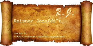 Reisner Jozafát névjegykártya